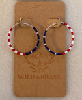RED WHITE AND BEADED