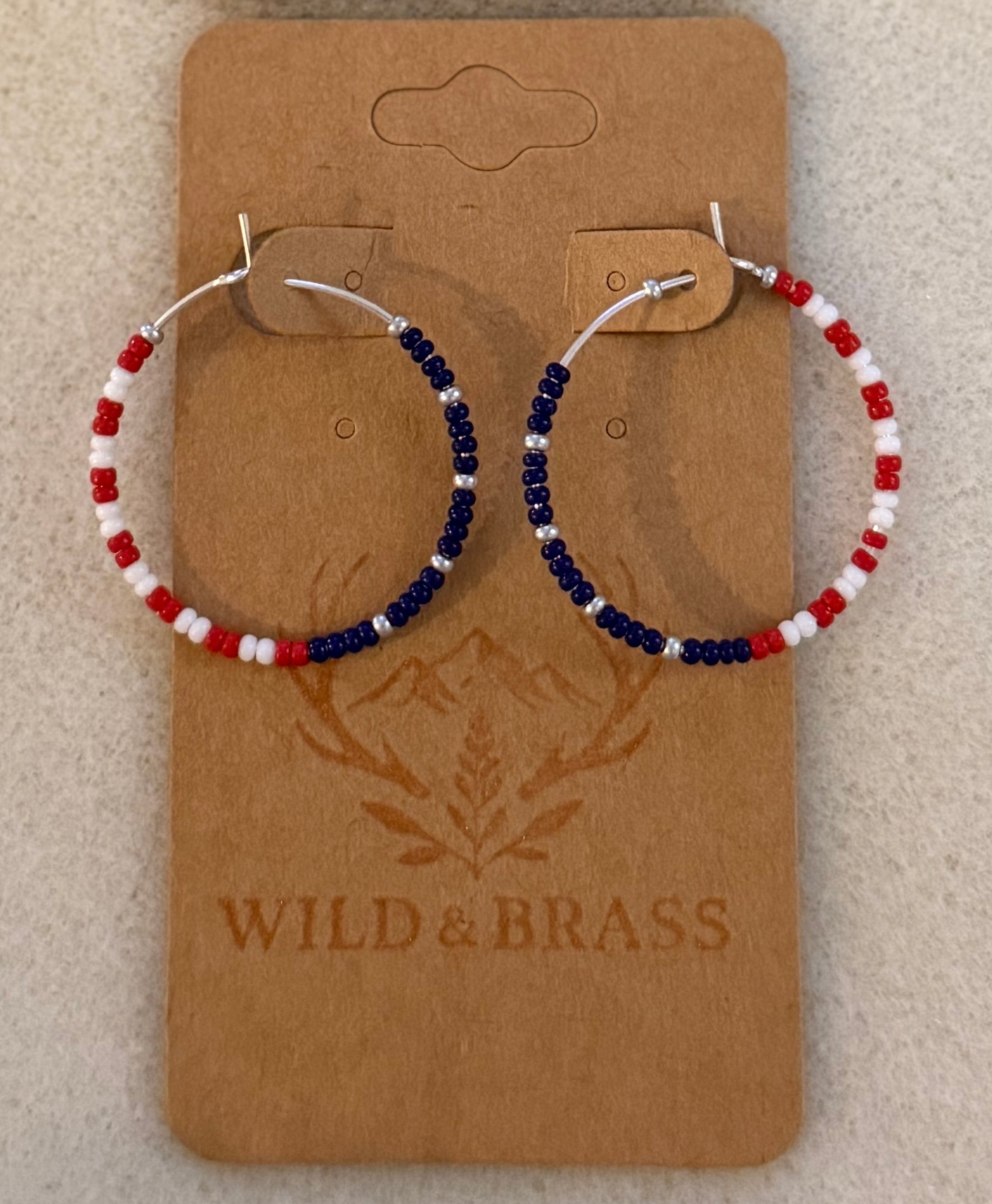 RED WHITE AND BEADED